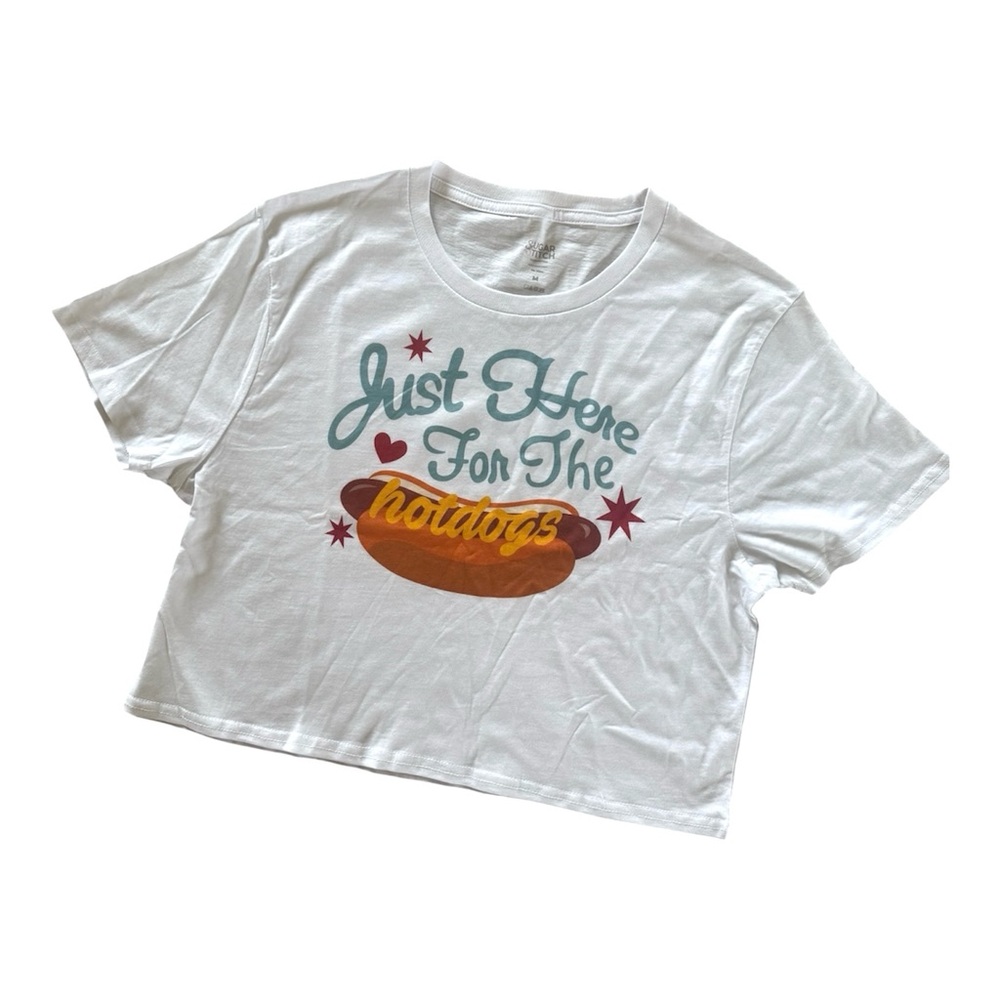NWOT White graphic tee/ size M
